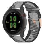 For Garmin Forerunner 255 22mm Nylon Woven Watch Band(Grey)