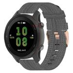 For Garmin Forerunner 255 22mm Nylon Woven Watch Band(Dark Grey)