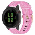 For Garmin Venu 2 22mm Nylon Woven Watch Band(Pink)