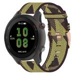 For Garmin Venu 2 22mm Nylon Woven Watch Band(Yellow)