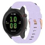 For Garmin Vivoactive 4 22mm Nylon Woven Watch Band(Light Purple)