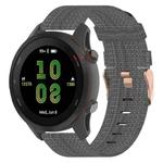 For Garmin Vivoactive 4 22mm Nylon Woven Watch Band(Dark Grey)