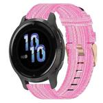 For Garmin Venu 2S 18mm Nylon Woven Watch Band(Pink)
