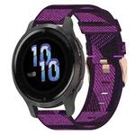 For Garmin Venu 2S 18mm Nylon Woven Watch Band(Purple)