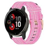 For Garmin Venu 2 Plus 20mm Nylon Woven Watch Band(Pink)