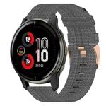 For Garmin Venu 2 Plus 20mm Nylon Woven Watch Band(Dark Grey)