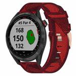 For Garmin Approach S40 20mm Nylon Woven Watch Band(Red)