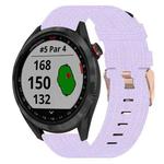 For Garmin Approach S40 20mm Nylon Woven Watch Band(Light Purple)