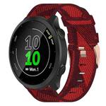 For Garmin Forerunner 55 20mm Nylon Woven Watch Band(Red)