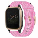 For Garmin Venu SQ 20mm Nylon Woven Watch Band(Pink)