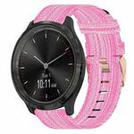 For Garminmove 3 20mm Nylon Woven Watch Band(Pink)