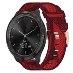 For Garminmove 3 20mm Nylon Woven Watch Band(Red)