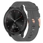 For Garminmove 3 20mm Nylon Woven Watch Band(Dark Grey)