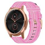 For Garminmove Luxe 20mm Nylon Woven Watch Band(Pink)