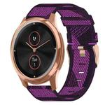 For Garminmove Luxe 20mm Nylon Woven Watch Band(Purple)