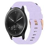 For Garmin Vivomove 20mm Nylon Woven Watch Band(Light Purple)