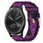 For Garmin Vivomove 20mm Nylon Woven Watch Band(Purple)