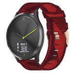 For Garmin Vivomove HR Sport 20mm Nylon Woven Watch Band(Red)