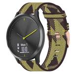 For Garmin Vivomove HR Sport 20mm Nylon Woven Watch Band(Yellow)