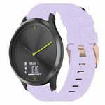 For Garmin Vivomove HR Sport 20mm Nylon Woven Watch Band(Light Purple)