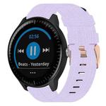 For Garmin Vivoactive3 Music 20mm Nylon Woven Watch Band(Light Purple)