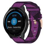 For Garmin Vivoactive3 Music 20mm Nylon Woven Watch Band(Purple)