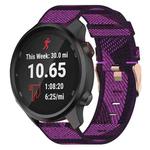 For Garmin Forerunner 245 20mm Nylon Woven Watch Band(Purple)