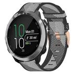 For Garmin Forerunner 645 Music 20mm Nylon Woven Watch Band(Grey)