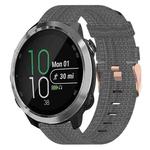 For Garmin Forerunner 645 Music 20mm Nylon Woven Watch Band(Dark Grey)