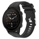 For Garmin Forerunner 955 22mm Solid Color Silicone Watch Band(Black)