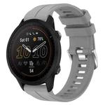 For Garmin Forerunner 955 22mm Solid Color Silicone Watch Band(Grey)