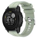 For Garmin Descent G1 22mm Solid Color Silicone Watch Band(Light Green)
