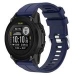 For Garmin Descent G1 22mm Solid Color Silicone Watch Band(Dark Blue)