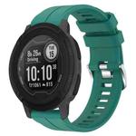 For Garmin Instinct 2 22mm Solid Color Silicone Watch Band(Green)