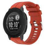 For Garmin Instinct 2 22mm Solid Color Silicone Watch Band(Red)