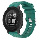 For Garmin Instinct 22mm Solid Color Silicone Watch Band(Green)