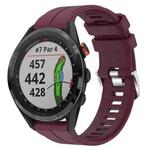 For Garmin Approach S62 22mm Solid Color Silicone Watch Band(Burgundy)