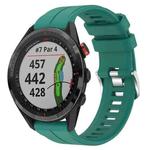For Garmin Approach S62 22mm Solid Color Silicone Watch Band(Green)