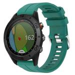 For Garmin Approach S60 22mm Solid Color Silicone Watch Band(Green)