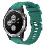 For Garmin Fenix 5 Plus 22mm Solid Color Silicone Watch Band(Green)