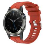 For Garmin Quatix 5 22mm Solid Color Silicone Watch Band(Red)