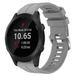For Garmin Forerunner 945 22mm Solid Color Silicone Watch Band(Grey)