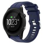 For Garmin Forerunner 935 22mm Solid Color Silicone Watch Band(Dark Blue)