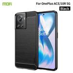 For OnePlus Ace / 10R 5G MOFI Gentleness Series Brushed Texture Carbon Fiber Soft TPU Case(Black)