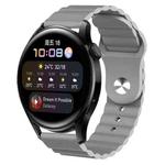 For Huawei Watch 3 22mm Corrugated Silicone Watch Band(Grey)