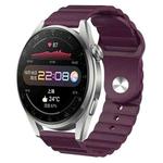 For Huawei Watch 3 Pro 22mm Corrugated Silicone Watch Band(Purple)