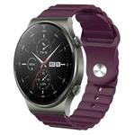 For Huawei GT2 Pro 22mm Corrugated Silicone Watch Band(Purple)