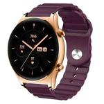 For Honor Watch GS 3 22mm Corrugated Silicone Watch Band(Purple)