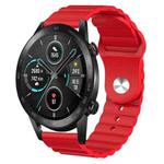 For Honor MagicWatch 2 46mm 22mm Corrugated Silicone Watch Band(Red)