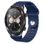 For Honor Watch Dream 22mm Corrugated Silicone Watch Band(Blue)